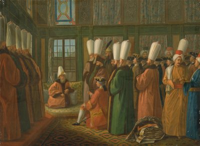 The Grand Vizier giving Audience to the English Ambassador by Francis Smith